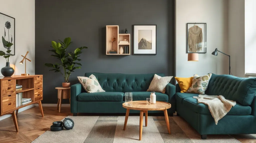 Poêle à bois moderne labellisé Flamme Verte dans un salon